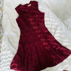Maroon lace dress